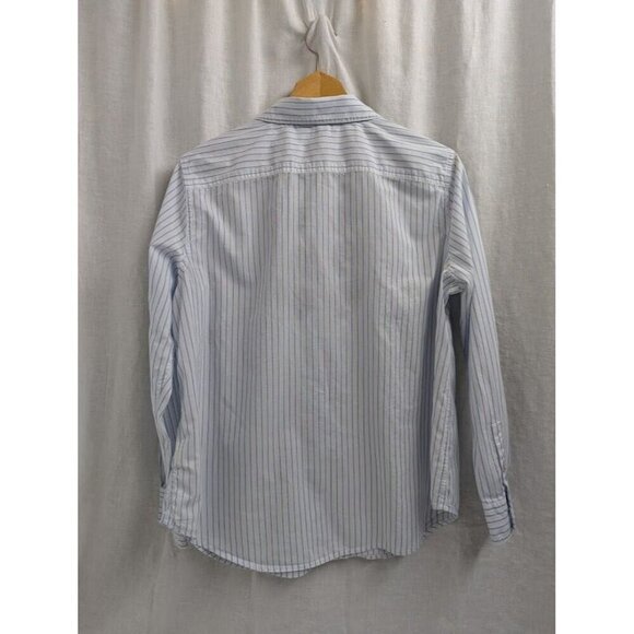 Chaps women's 1X cotton button up shirt stripes with unique cross stitch 019 - Picture 7 of 9